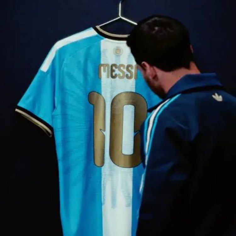Messi presentó la camiseta que usará en su último partido con la Selección Argentina