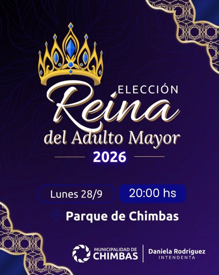 La Municipalidad de Chimbas invita a la Elección de la Reina del Adulto Mayor 2026
