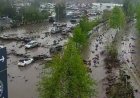 Impactante aluvión en Santiago de Chile y sus alrededores