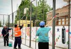 9 de Julio: la nueva cancha multideportiva ya tiene un 70% de avance