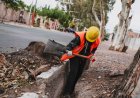 Chimbas realizó tareas de limpieza y obras de mejora en desagües de la zona Este