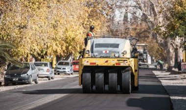 Avanza la repavimentación de avenida Alem