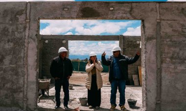 Daniela Rodríguez recorrió las obras del nuevo Polideportivo Techado de Chimbas