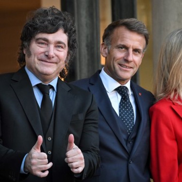 Javier Milei se reunió con el presidente francés Emmanuel Macron