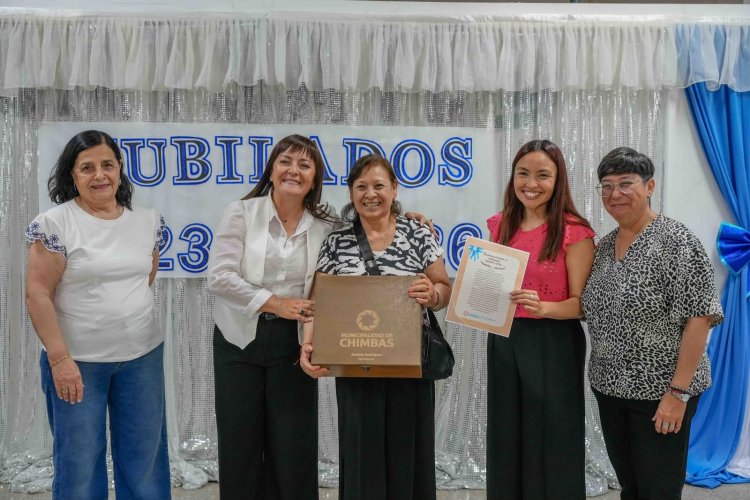 Chimbas reconoció a 37 trabajadores municipales jubilados entre 2023 y 2026